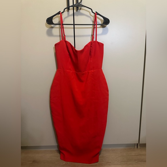 NWT NOOKIE ALLURE Red Cherry Midi Dress Size Medium - Picture 7 of 12